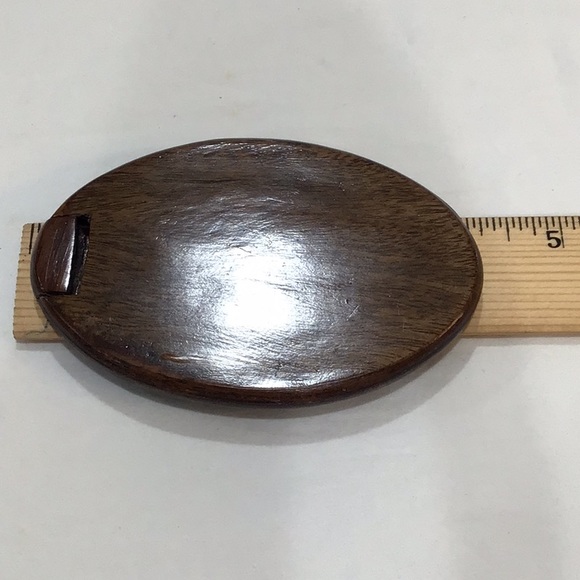 Vintage Mahogany & Mother of Pearl folding mirror - Picture 4 of 6